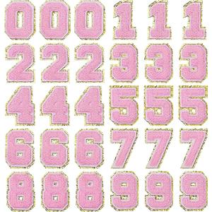 30 Pieces Iron On Patches, Numbers 0 to 9 Number Patch, Heat Press Iron Patches for Clothes, Shoes, Backpacks