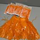6P Macaroon Orange Wavy Metallic Foil Fringe Banner Tinsel Banner Backdrop Garland Curtains for Parade Floats Wedding Birthday Parties Decoration Halloween Christmas