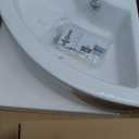 Corner Wall Mount Bathroom Sink with Faucet-Bokaiya 18x13 Inch Small Corner Vessel Sink with Overflow Wall Mount Triangle White Porcelain Ceramic Wall Hung Mini Vanity Space Bathroom Sink