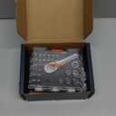 58 Piece 1/4 Inch Drive Mini Ratchet Wrench Set,Mini Socket Set,Screwdriver Bit Set with Phillips,Slotted,Hex,Trox,Tamper Proof Torx,Quick Release Bit Holder