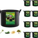 FEED GARDEN 15 Gallon Grow Bags 8 Pack – Heavy Duty 300G Thick Fabric Plant Pots with Reinforced Handles, Breathable Drainage Planters for Tomatoes, Potatoes & Large Vegetables Indoor Outdoor