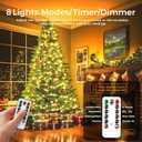 5 x WdtPro Fairy Lights Battery Operated with Remote, 33Ft 100 LED Battery Powered String Lights with Timer, Outdoor Waterproof 8 Modes Twinkle Lights for Bedroom Indoor Christmas Decor Warm White