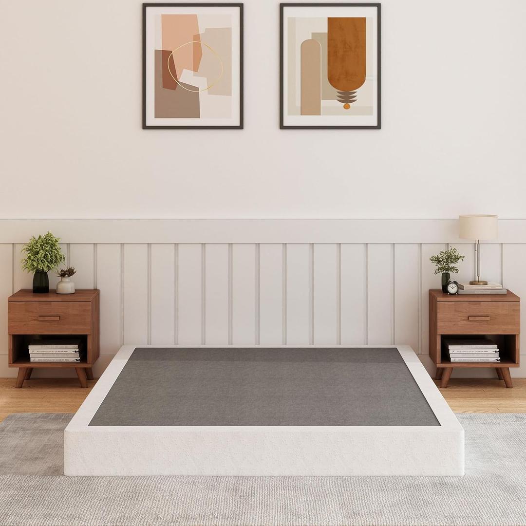 7 Inch Box Spring Full, Heavy Duty Box Spring Full Size Bed, Easy Assembly, Metal Frame Mattress Foundation with Fabric Cover