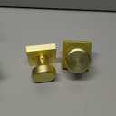 Gold Door Knobs Interior, Pismo Door Knob with Lock,Interior Door Handles for Bathroom & Bedroom, Pack Of 6