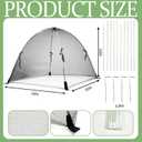 22"x22"x22" Plant Cover with 4 Stakes - Black Mesh Cloche for Garden & Potted Plants - Insect & Bird Netting for Vegetables, Seedlings on Raised Bed, Patio, Balcony