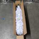 Goplus 5FT Pencil Christmas Tree, Artificial Slim White Christmas Tree with 240 PVC Needles & Folding Metal Stand, Unlit Xmas Tree for Home Office Shops Hotels Decoration