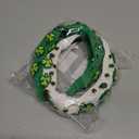 St. Patrick's Day Headband for Women, Lucky Shamrock Hair Accessory with Rhinestones, Green Crystal Knotted Hairband for Irish Holiday, Parade & Party