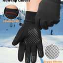 Waterproof Winter Gloves for Women and Men: Thermal Gloves with Touchscreen Fingers for Running in Cold Weather