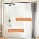 Wall Mounted Double Shower Curtain Rod for Bathroom, Adjustable 27" to 62" Heavy Duty Rustproof Black Double Shower Rod, Easy Installation for Shower Room Dry-Wet Separation