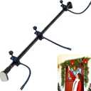 Garland Hanger for Door Frame, Garland Hanger Adjustable Fits 71"- 80" Doors, Heavy-Duty Christmas Decoration Holder for Wreaths, Lights & More, No Screws, Drilling, Glue-Damage-Free (71"- 80")