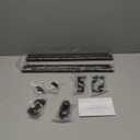 2 Pack Brown Curtain Rods for windows 32 to 48 inch, 5/8 inch Splicing Heavy Duty Metal Curtain Rod Set with Brackets, Brown 