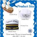 JaGely 7 Pcs Bachelor Party Favors Accessories Include 1 Captain Groom Hat and 6 Groom Sailor Hat Bachelor Party Decorations