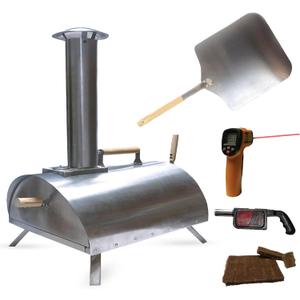 Outdoor Pellet Pizza Oven - Original Pellethead PoBoy Wood Fired Portable Grill with Peel, Blower, 13" Pizza Stone Accessories Kit Outdoor Pellet Pizza Oven - Original Pellethead PoBoy Wood Fired Portable Grill with Peel, Blower, 13" Pizza Stone Accessories Kit