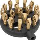 GSW Chinese Wok Range 18 Duck Mouth Shape Copper Tips Jet Burner, Cast Iron Body, Natural Gas, WR-JBD18NG (18 Tips NG)
