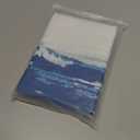 KOMLLEX Abstract Blue Shower Curtain for Bathroom Decor 72Wx72H Inches Minimalist Geometric Modern Teal Grey Striped Simple Watercolor Painting Fabric Waterproof Polyester 12 Pack Hooks