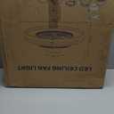 16'' Ceiling Fans with Lights, Modern Low Profile Ceiling Fan Light with Remote, 3000-6500K Dimmable LED Fan Light, 6 Speeds Small Flush Mount Ceiling Fan for Bedroom, Kids Room(White)