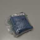 CaliTime Throw Pillow Covers Pack of 2 Comfy Corduroy Corn Striped Waffle Decorative Cushion Cases for Couch Sofa Bed Farmhouse 12 X 20 Inches Ocean Blue