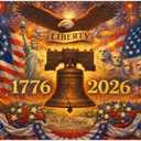 Patriotic America Jigsaw, 250th Anniversary Commemorative, 1000 Pieces, Living Room Decor, National Celebration Art