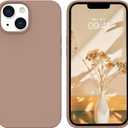GUAGUA Compatible with iPhone 14 Case, iPhone 14 Silicone Case, Soft Gel Rubber Slim Lightweight Thin Microfiber Lining Cushion Texture Cover Shockproof Protective Phone Case for iPhone 14,Light Brown (Khaki)