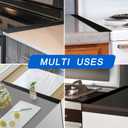 Silicone Stove Counter Gap Cover (2 Pack, 25in, Black), Non-Adhesive Heat Resistant Kitchen Stove Gap Filler, Easy Clean Silicone Gap Guard Seals Spills Between Counter & Stove