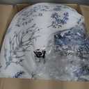 Bedsure Queen Comforter Set - Infinity Blue Bed Set, 3 Pieces Cute Floral Bedding, 1 Soft Reversible Botanical Flowers Comforter and 2 Pillow Shams, Infinity Blue 