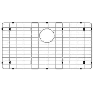 27-9/16" x 14-9/16" Sink Protectors for Kitchen Sink, Metal Sink Rack for Bottom of Sink Rear Drain (Silver,27-9/16" x 14-9/16", Rear Drain)