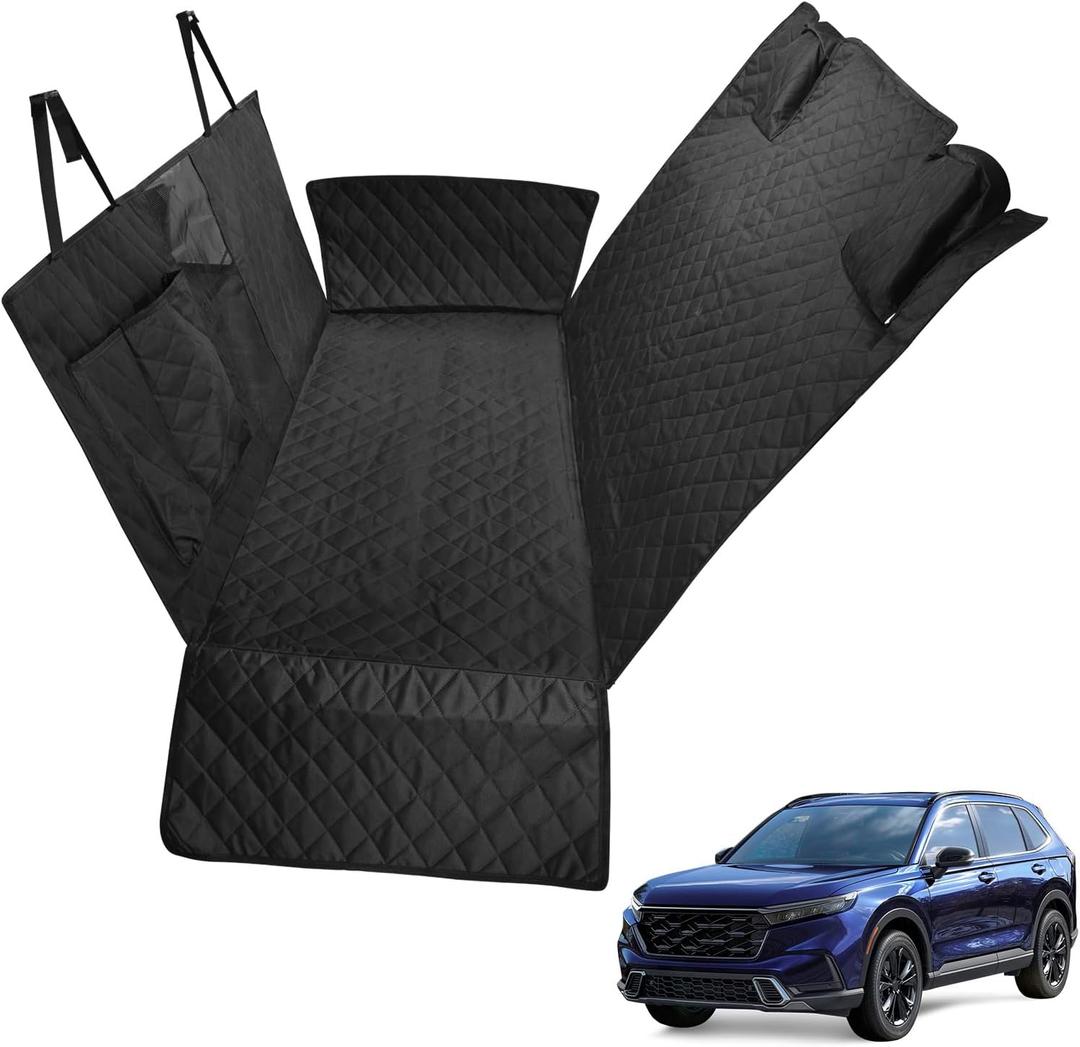 Proadsy 2025 Upgrade Dog Car Seat Cover Custom Fit 2017-2024 2025 Honda CR-V Back Seat Extender Waterproof Scratch Proof Durable Black Protector Pet Hammock