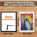 SKRYUIE 16x20 Inch Diamond Art Kits for Adults Frames - Magnetic Self-Adhesive, Black - Perfect for 14x18 Inch Artwork Paint by Numbers - Suitabble Frames Painting for Wall Window Door