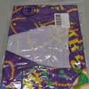 ALLTB Mardi Gras Outfit for Women Hawaii Shirts Carnival Themed Mask Tee Party Holiday T-Shirt Short Sleeve Button Down Top (Small)