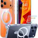 TORRAS Ostand Magnetic for iPhone 17 Pro Max Case, Fit for MagSafe, Sturdy Stand, Military Grade Drop Tested, Camera Control Button, Clear Slim Soft Edge Case for iPhone 17 Pro Max 6.9", Clear