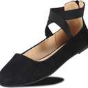 Women's Comfortable Ballet Flats with Strap, Ballerina Flats with Elastic Ankle Straps for Women Renaissance Shoes Women Flat Ballerina Shoes (10)