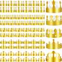 60 Pieces Paper Crowns Hat Gold Birthday Party Crown Hats for Birthday Celebration Baby Shower Photo Props