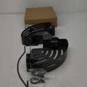 Corner Shower Caddy Suction Cup, 2 Pack Corner Shower Shelves No Drilling, Aluminum Upgrade Suction Cup Shower Organizer with Towel Bar & Hooks Removable Bathroom Storage Rack(Black)