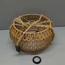 Hanging Lights with Plug in Cord Rattan Hanging Lamp Boho Ceiling Light Fixtures Farmhouse Pendant Lamp Shape for Living Room Bedroom Kitchen