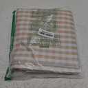Cute Gingham Picnic Blanket, Waterproof Foldable, in Large 80x60in and Extra Large 80x80in, Portable Compact Beach Blanket, Oversized XL Outdoor Mat (Tan, X-Large)