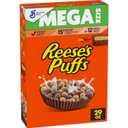 REESE'S PUFFS Chocolatey Peanut Butter Cereal, Kids Breakfast Cereal, Mega Size, 29 oz (EXP 04/26/27)