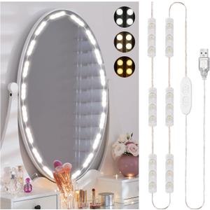 Vanity Mirror Lights Led Makeup Mirror Light Strip Dimmable Brightness for Bathroom Dressing Table Cabinet 18 Pcs