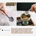 4-Pack - Ceramic Vintage Afternoon Tea, Coffee Whisk, Handmade Spoon, Long-Handle Coffee Scoop, tea scoop for loose tea, Size 5.9 * 1.5in(15 * 4cm)