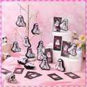 Hotop 30 Sets Breast Cancer Awareness Gifts Ghost Plush Keychains, Halloween Boo with Cards and Bags Pink Ribbons Motivational Gifts for Women Breast Cancer Decoration Party Favor Gift Supplies