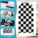 3 Pack Racing Car Theme Fast Party Arch Backdrop Covers Set of 4ft, 5ft, 6ft Black White Racing Theme Checkered Spandex Arch Cover for Birthday Wedding Baby Shower Party Decor (Red)