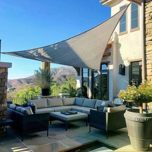 Garden Expert 8'x8'x8' Sun Shade Sail Triangle Canopy Shade Cover for Patio Garden Outdoor Backyard, Light Grey