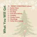 Merry Christmas Garage Door Magnets - 30Pcs All in One Weather Resistant Christmas Garage Door Decorations Set for Holiday Decor