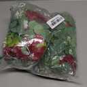 Dolicer 2Pcs 13Ft Artificial Eucalyptus Garlands with Flowers - 8 Roses, Faux Floral Greenery Garlands Fake Flowers Vines for Wedding Table Centerpieces Arch Party Ceremony Backdrop Decor (Red)