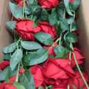 Hawesome 12PCS Artificial Flowers Fake Roses, Realistic Silk Long Stem Red Roses Bouquet for Wedding Centerpiece Home Decor Party & Valentines (6 Flowers 6 Buds)