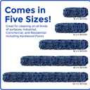 Nine Forty 36-Inch Premium Nylon Dust Mop Replacement Head - Heavy Duty Mop Head Refill for Industrial, Commercial, and Residential Cleaning - Dry Floor Duster for Hardwood Surfaces - Blue (1-Pack)
