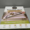 Walker Tray for Folding Walker with Cup Holders, Non-Slip Mat & Bag - Adjustable Universal Plastic Food Table for Seniors - Detachable Guardian Accessories - Removable Walker Trays for rolling walker