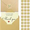 25-Pack 350g Thank You Cards Bulk & Envelopes with 30 Stickers, 7.87x5.5 Inches, Minimalist for Business, Baby Shower/Wedding/Teacher/Graduation/Holiday/Sympathy Thank You Card for Christmas Gifts