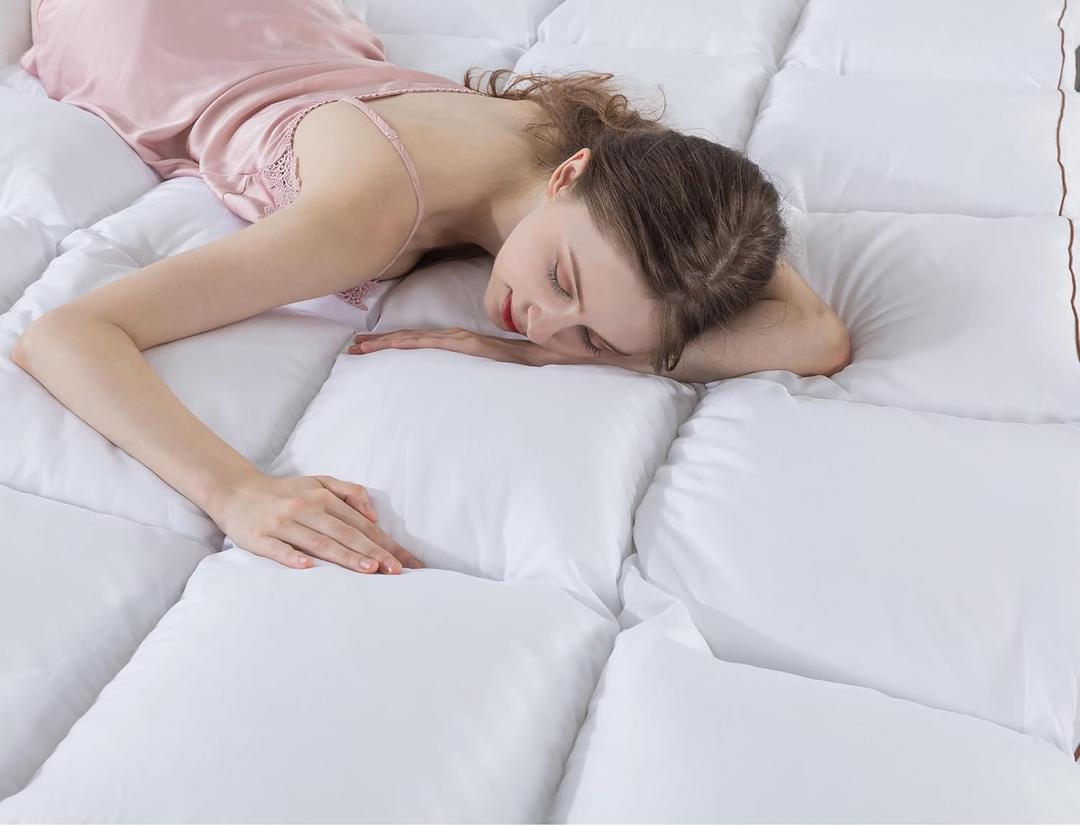 WhatsBedding 3 Inch Memory Foam Mattress Topper King Size, 78x80x3 Inch