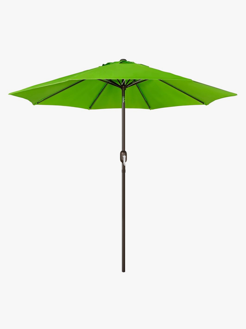 Blissun 9' Outdoor Patio Umbrella, Outdoor Table Umbrella, Yard Umbrella, Market Umbrella with 8 Sturdy Ribs, Push Button Tilt and Crank