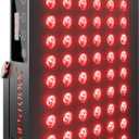 BestQool Red Light Therapy, Dual Chip Clinical Grade LED Device with Near-Infrared Light 660nm 850nm High Power Panel, Ideal for Body, Face, Recovery, Improve Sleep, Skin Health, 105W (Black 60)